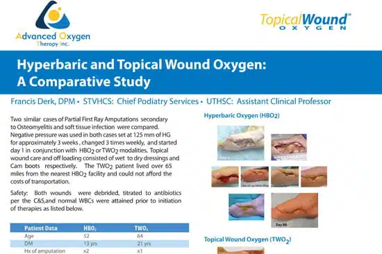 Hyperbaric and Topical Wound Oxygen: A Comparative Study
