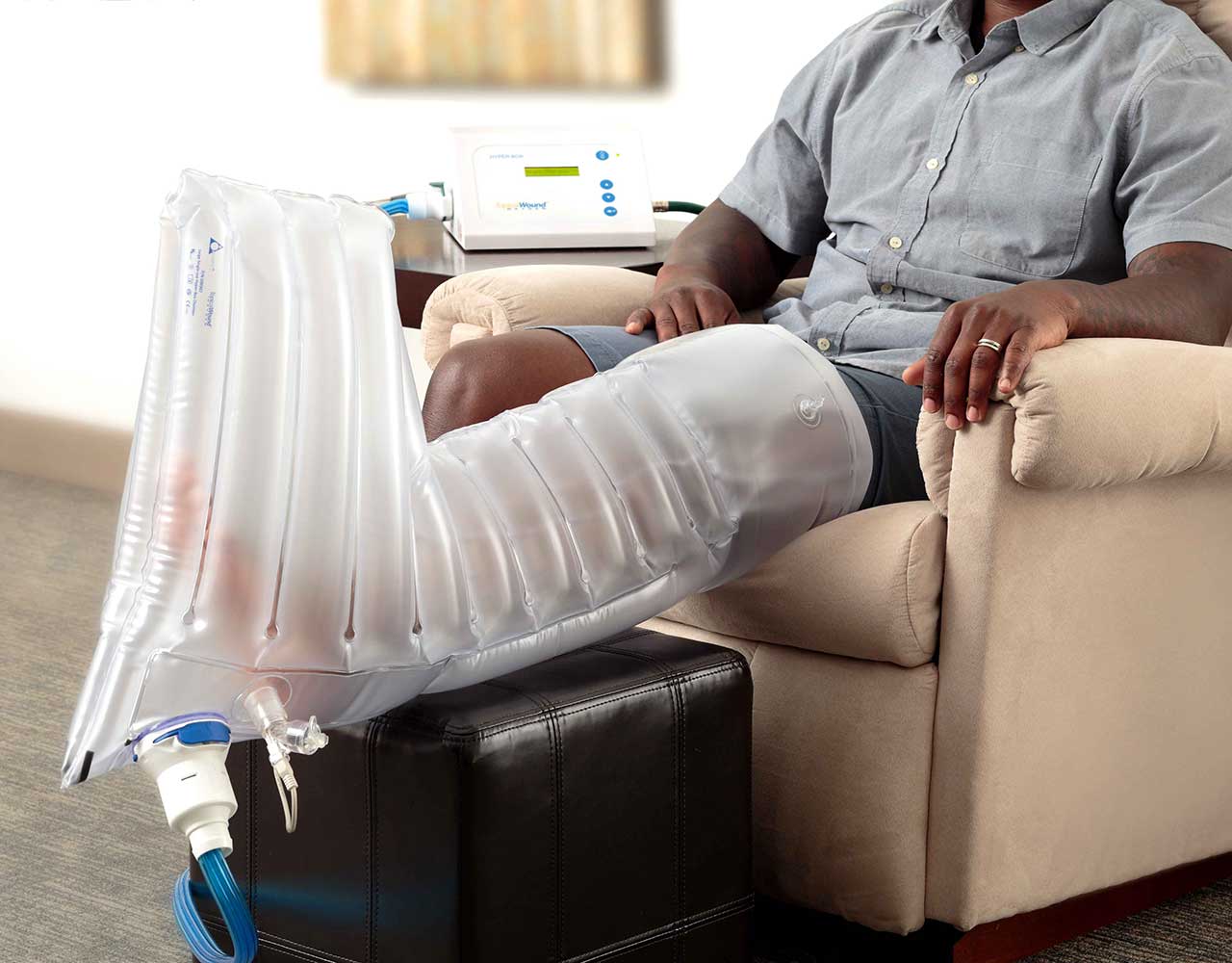Topical wound oxygen therapy helps patients who may be suffering from chronic wounds.