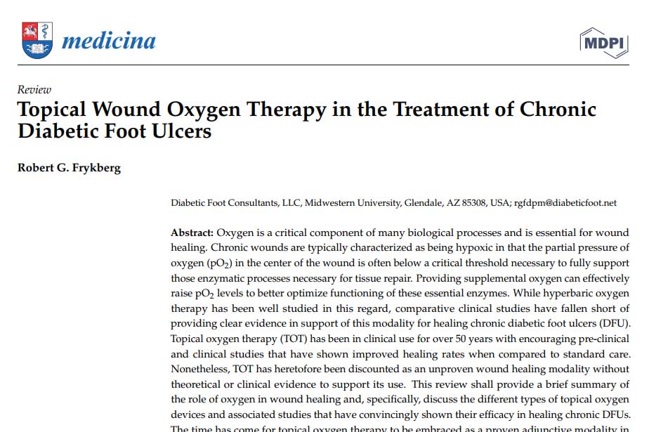 Topical Wound Oxygen Therapy in the Treatment of Chronic Diabetic Foot Ulcers