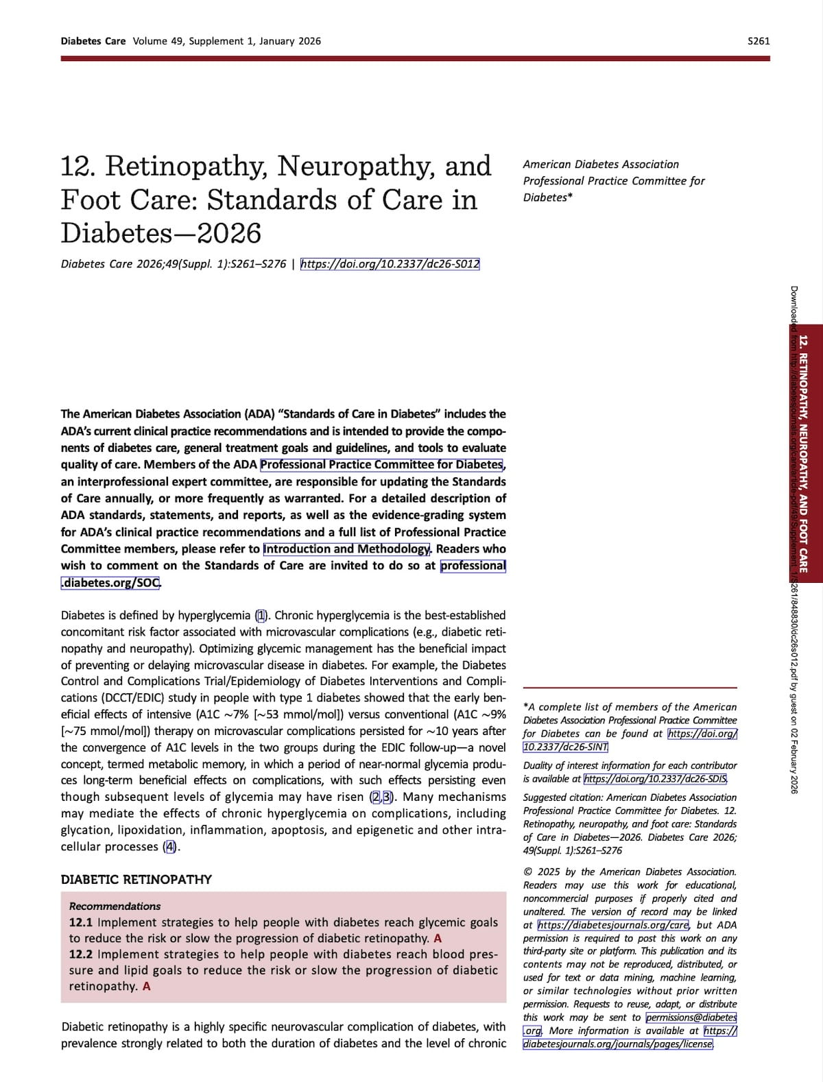 ADA Standards of Care